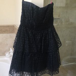 Vintage Betsey Johnson black lace tier dress